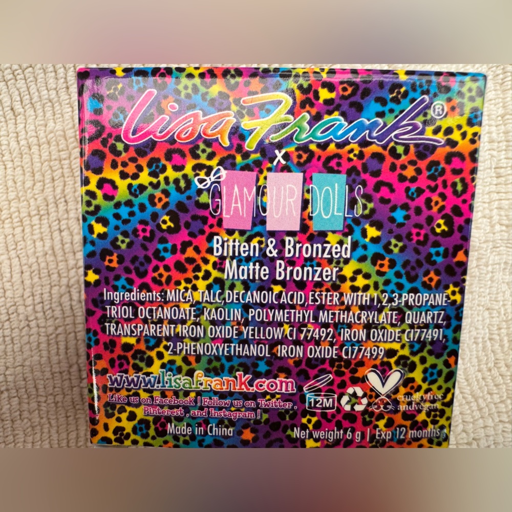 New in Box Rare Lisa Frank X Glamour Dolls Bitten & Bronzed Matte Bronzer - Picture 5 of 10